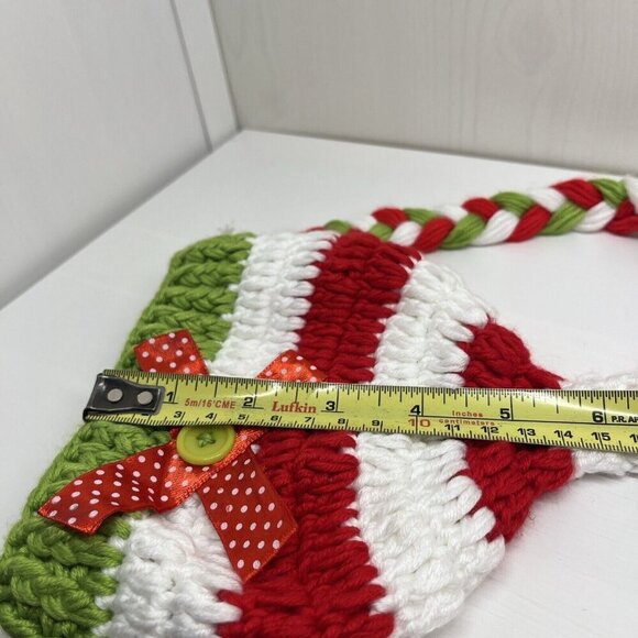 Baby Christmas Elf Long Tail Crochet Beanie Knit Hat Stocking Caps - Picture 4 of 9
